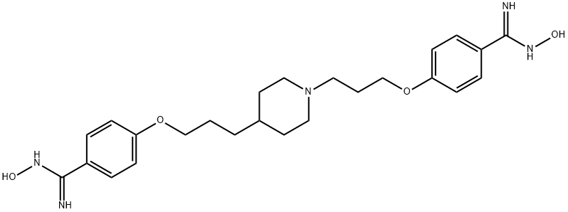 BenzenecarboxiMidaMide, 4,4'-[1,4-piperidinediylbis(3,1-propanediyloxy)]bis[N-hydroxy- Struktur