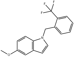1-(2-(trifluoromethyl)benzyl)-5-methoxy-1H-indole Structure