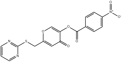 5-[(4-Nitrobenzoyl)oxy]-2-[(2-pyrimidinylthio)methyl]-4H-pyran-4-one Structure