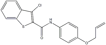 N-[4-(allyloxy)phenyl]-3-chloro-1-benzothiophene-2-carboxamide Structure