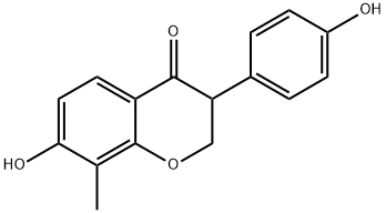 7-hydroxy-3-(4-hydroxy-phenyl)-8-methyl-chroman-4-one Structure