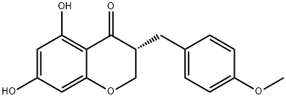 2,3-Dihydro-5,7-dihydroxy-3-(4-methoxyphenylmethyl)-4H-1-benzopyran-4-one Structure