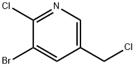 3-BROMO-2-CHLORO-5-(CHLOROMETHYL)PYRIDINE 结构式