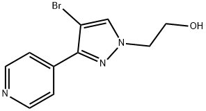 2-(4-bromo-3-(pyridin-4-yl)-1H-pyrazol-1-yl)ethanol Structure