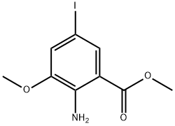 2-Amino-5-iodo-3-methoxy-benzoic acid methyl ester Structure