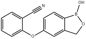 2-[(1,3-DIHYDRO-1-HYDROXY-2,1-BENZOXABOROL-5-YL)OXY]BENZONITRILE 结构式