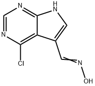 4-Chloro-7H-pyrrolo[2,3-d]pyrimidine-5-carbaldehyde oxime Struktur