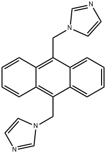1H-Imidazole, 1,1'-[9,10-anthracenediylbis(methylene)]bis- Structure