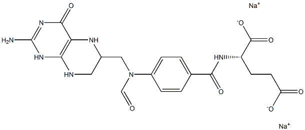 L-Glutamic acid, N-[4-[[(2-amino-1,4,5,6,7,8-hexahydro-4-oxo-6-pteridinyl)methyl]formylamino]benzoyl]-, disodium salt (9CI) Structure