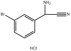 2-氨基-2-(3-溴苯基)乙腈盐酸, 91481-24-2, 结构式