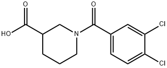1-(3,4-dichlorobenzoyl)piperidine-3-carboxylic acid Structure