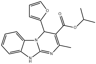 4-(2-Furanyl)-4,10-dihydro-2-methylpyrimido[1,2-a]benzimidazole-3-carboxylic acid-1-methylethyl ester Structure