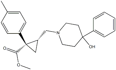 (S*,R*)-2-[(4-Hydroxy-4-phenyl-1-piperidinyl)methyl]-1-(4-methylphenyl)-cyclopropanecarboxylic acid methyl ester Structure