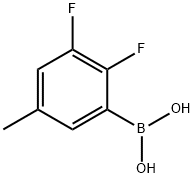 2,3-ジフルオロ-5-メチルフェニルボロン酸 化学構造式