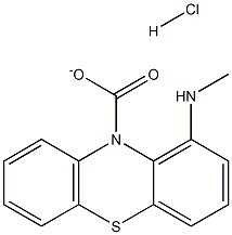 methylamino phenothiazine-10-carboxylate hydrochloride Struktur