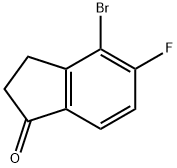 4-BROMO-5-FLUORO-2,3-DIHYDRO-1H-INDEN-1-ONE Struktur