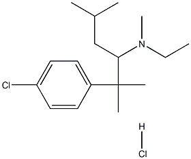 2-(4-chlorophenyl)-N-ethyl-N,2,5-trimethylhexan -3-amine hydrochloride Struktur