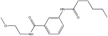 3-(hexanoylamino)-N-(2-methoxyethyl)benzamide Structure