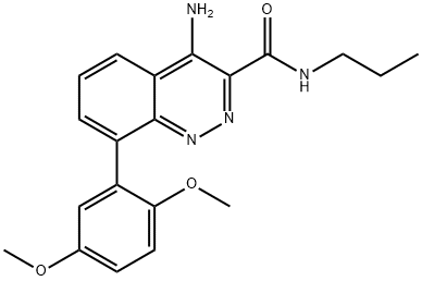 3-CinnolinecarboxaMide, 4-aMino-8-(2,5-diMethoxyphenyl)-N-propyl- Structure