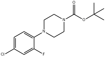 1-BOC-4-(2-氟-4-氯苯基)哌嗪, 945422-81-1, 结构式