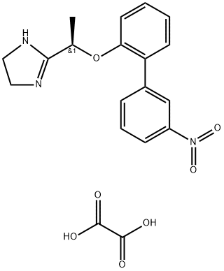 (R)-2-[1-(3'-Nitrobiphenyl-2-yloxy)ethyl]-4,5-dihydro-1H-imidazoleoxalate Structure
