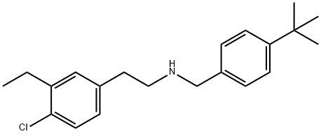 BenzeneethanaMine, 4-chloro-N-[[4-(1,1-diMethylethyl)phenyl]Methyl]-3-ethyl- Struktur