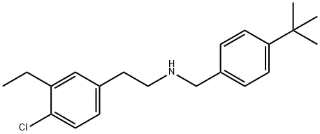 BenzeneethanaMine, 4-chloro-N-[[4-(1,1-diMethylethyl)phenyl]Methyl]-3-ethyl-,945717-43-1,结构式