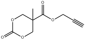 5-METHYL-5-PROPARGYLOXYCARBONYL-1,3-DIOXANE-2-ONE 化学構造式