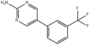 2-Amino-5-(3-trifluoromethylphenyl)pyrimidine Struktur