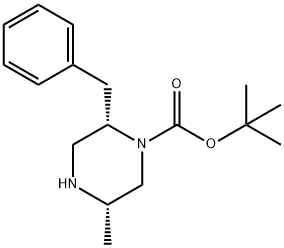 tert-butyl (2S,5S)-2-benzyl-5-methylpiperazine-1-carboxylate Structure