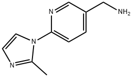 6-(2-甲基-1H-咪唑-1-基)吡啶-3-基]甲胺 结构式