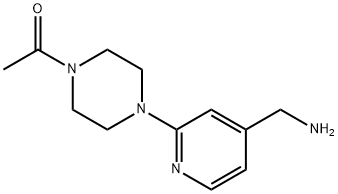 1-{4-[4-(氨基甲基)吡啶-2-基]哌嗪-1-基}乙烷-1-酮, 954571-60-9, 结构式