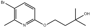 4-[(5-bromo-6-methyl-2-pyridinyl)oxy]-2-methyl-2-Butanol Structure
