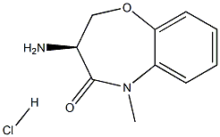 (S)-3-AMINO-5-METHYL-2,3-DIHYDROBENZO[B][1,4]OXAZEPIN-4(5H)-ONE HCL 化学構造式