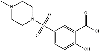 2-hydroxy-5-[(4-methylpiperazine-1-)sulfonyl]benzoic acid Struktur