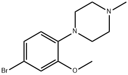 1-(4-BROMO-2-METHOXYPHENYL)-4-METHYLPIPERAZINE,960402-38-4,结构式