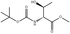 N-(tert-ブトキシカルボニル)-D-トレオニンメチル 化学構造式