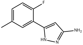 3-(2-氟-5-甲基苯基)-1H-吡唑-5-胺, 97052-86-3, 结构式