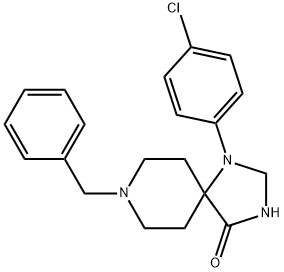 1,3,8-Triazaspiro[4.5]decan-4-one, 1-(4-chlorophenyl)-8-(phenylmethyl)- Structure