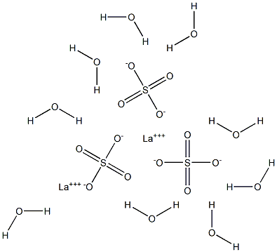 Lanthanum(III) sulfate nonahydrate Struktur