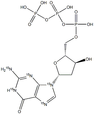 2'-Deoxyguanosine 5'-Triphosphate-15N5 化学構造式