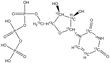 Uridine 5'-Triphosphate-13C915N2 Struktur