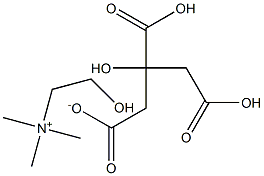 Choline dihydrogen citrate Structure