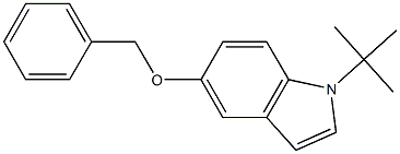 1-叔丁基-5-苄氧基吲哚, , 结构式