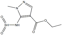 1-methyl-4-ethoxycarbonyl-5-sulfonamidopyrazole Struktur