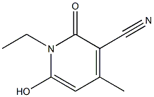N-乙基-6-羟基-3-氰基-4-甲基吡啶酮, , 结构式