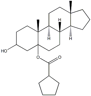 5-androstanediol cyclopentanoate Structure