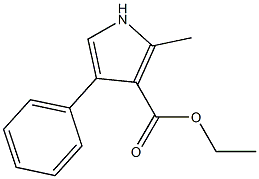 4-苯基-2-甲基吡咯-3-甲酸乙酯 结构式