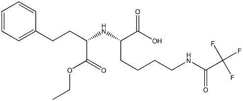 N2-[1-(S)-乙氧羰基-3-苯丙基]-N6-三氟乙酰基-L-赖氨酸 结构式