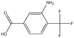 3-氨基-4-三氟甲基苯甲酸 结构式